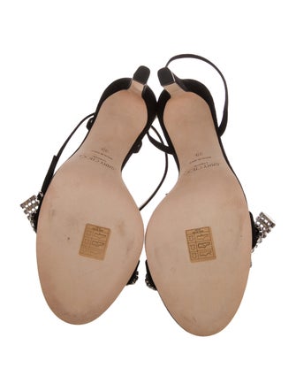 Jimmy Choo Suede Bow Accents Sandals