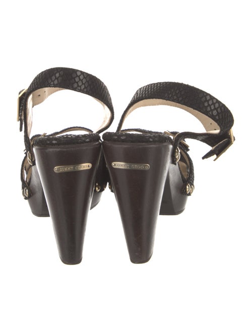 Jimmy Choo Embossed Leather Sandals