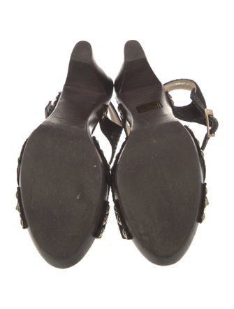 Jimmy Choo Embossed Leather Sandals