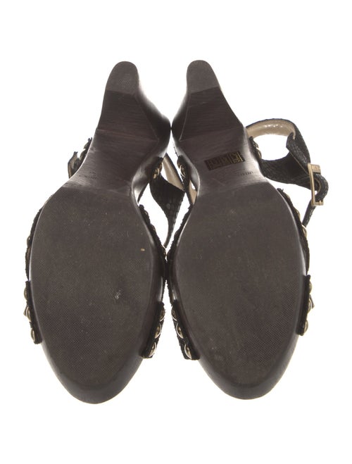 Jimmy Choo Embossed Leather Sandals