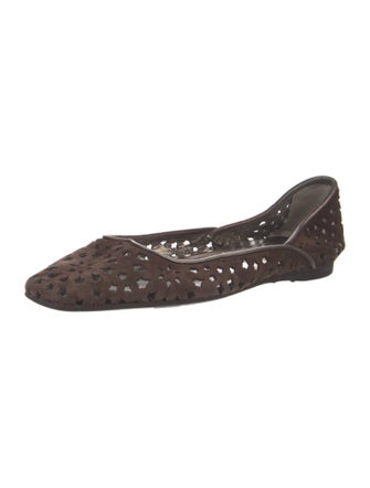 Jimmy Choo Suede Lasercut Accents Ballet Flats