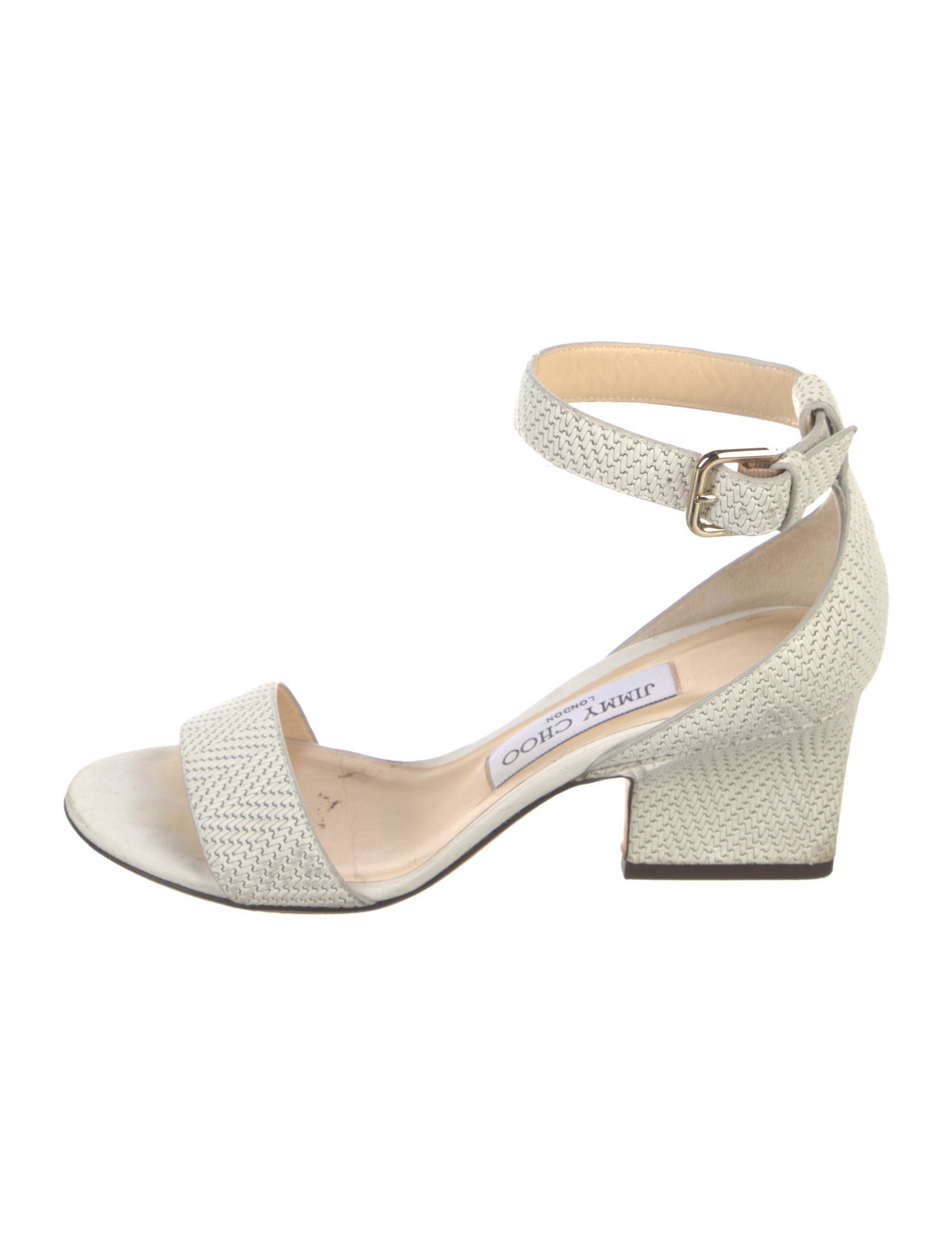 Jimmy Choo Leather Animal Print Sandals