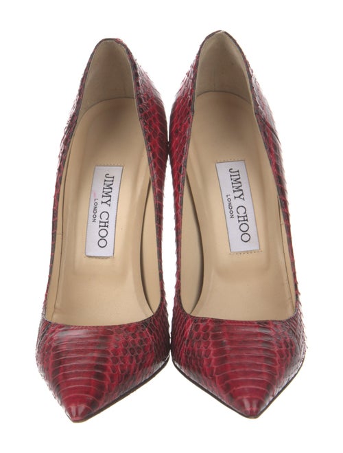 Jimmy Choo Embossed Leather Animal Print Pumps