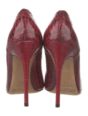 Jimmy Choo Embossed Leather Animal Print Pumps