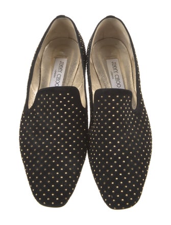 Jimmy Choo Suede Studded Accents Flats