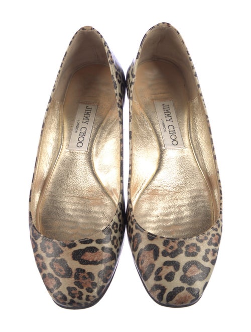 Jimmy Choo Patent Leather Animal Print Flats