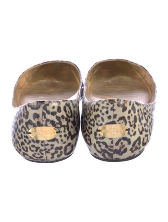 Jimmy Choo Patent Leather Animal Print Flats