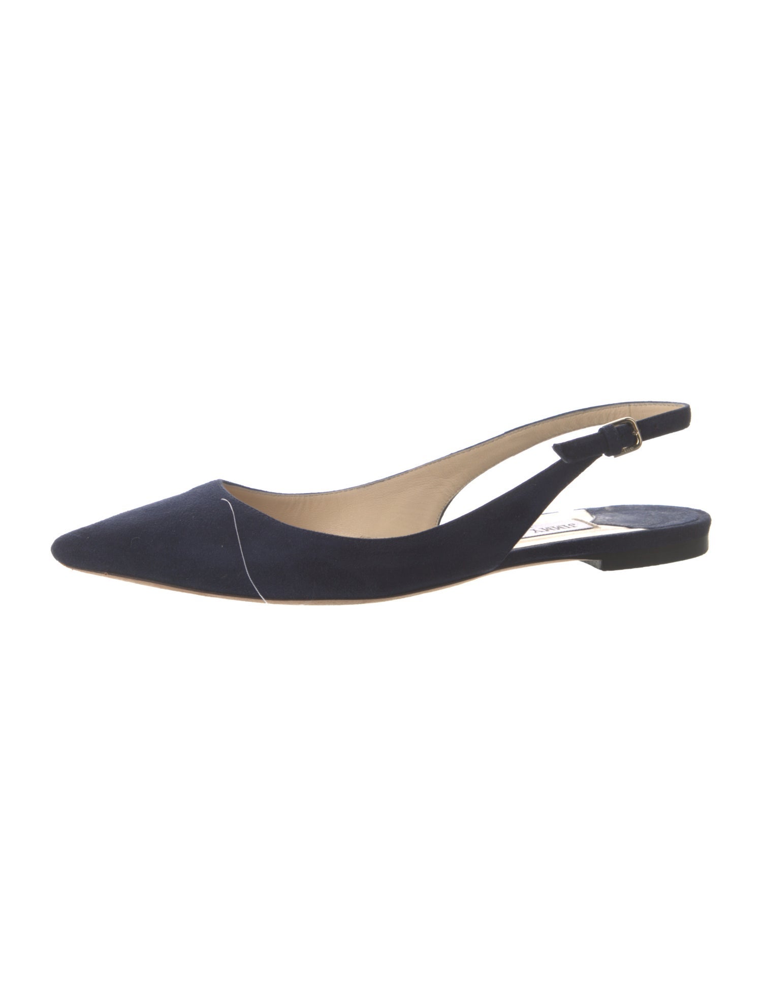 Jimmy Choo Suede Cutout Accent Slingback Flats