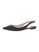 Jimmy Choo Suede Cutout Accent Slingback Flats