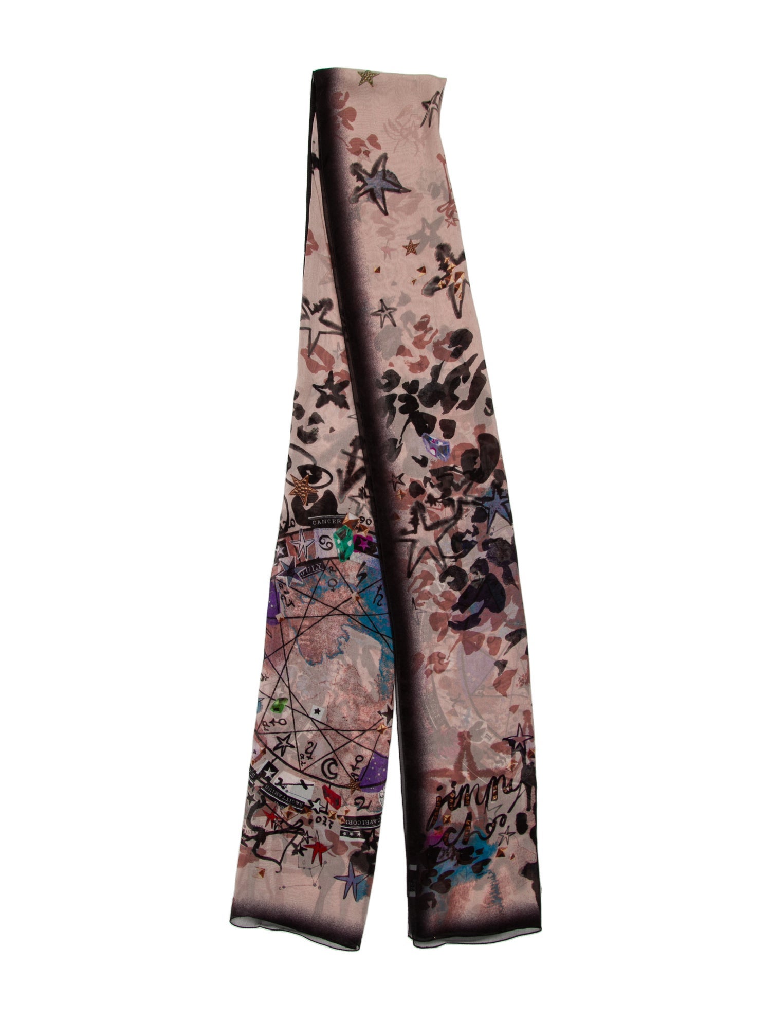 Jimmy Choo Silk Printed Scarf