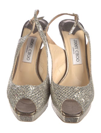 Jimmy Choo Glitter Slingback Pumps