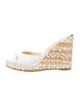 Jimmy Choo Canvas Fringe Trim Accent Espadrilles