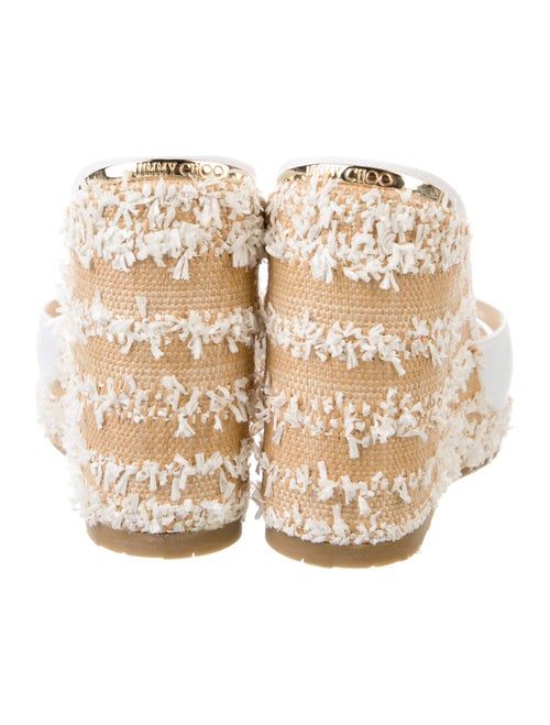 Jimmy Choo Canvas Fringe Trim Accent Espadrilles