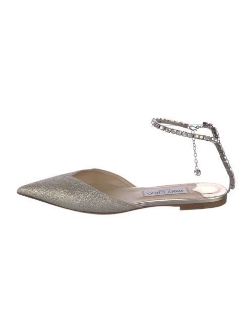 Jimmy Choo Glitter Glitter Accents Slingback Flats