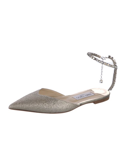 Jimmy Choo Glitter Glitter Accents Slingback Flats