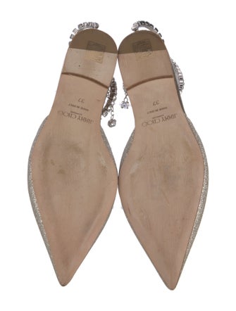 Jimmy Choo Glitter Glitter Accents Slingback Flats