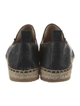 Jimmy Choo Leather Braided Accents Espadrilles