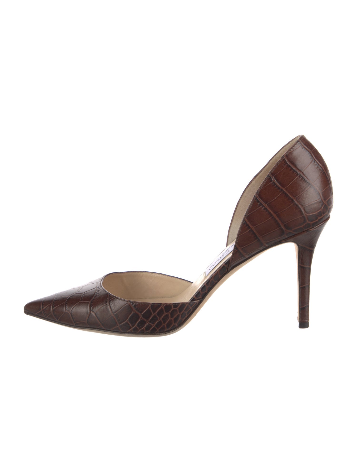 Jimmy Choo Embossed Leather D'Orsay Pumps