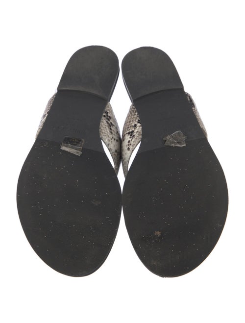 Jimmy Choo Leather Animal Print Flip Flops