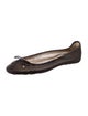 Jimmy Choo Leather Bow Accents Ballet Flats