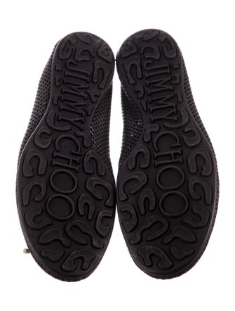 Jimmy Choo Leather Bow Accents Ballet Flats