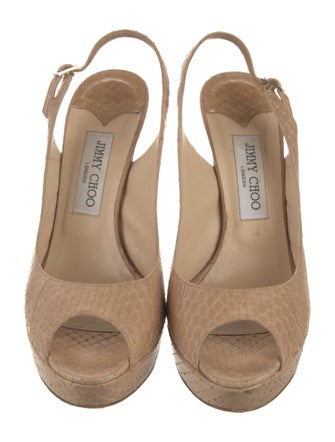 Jimmy Choo Snakeskin Slingback Pumps