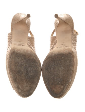 Jimmy Choo Snakeskin Slingback Pumps
