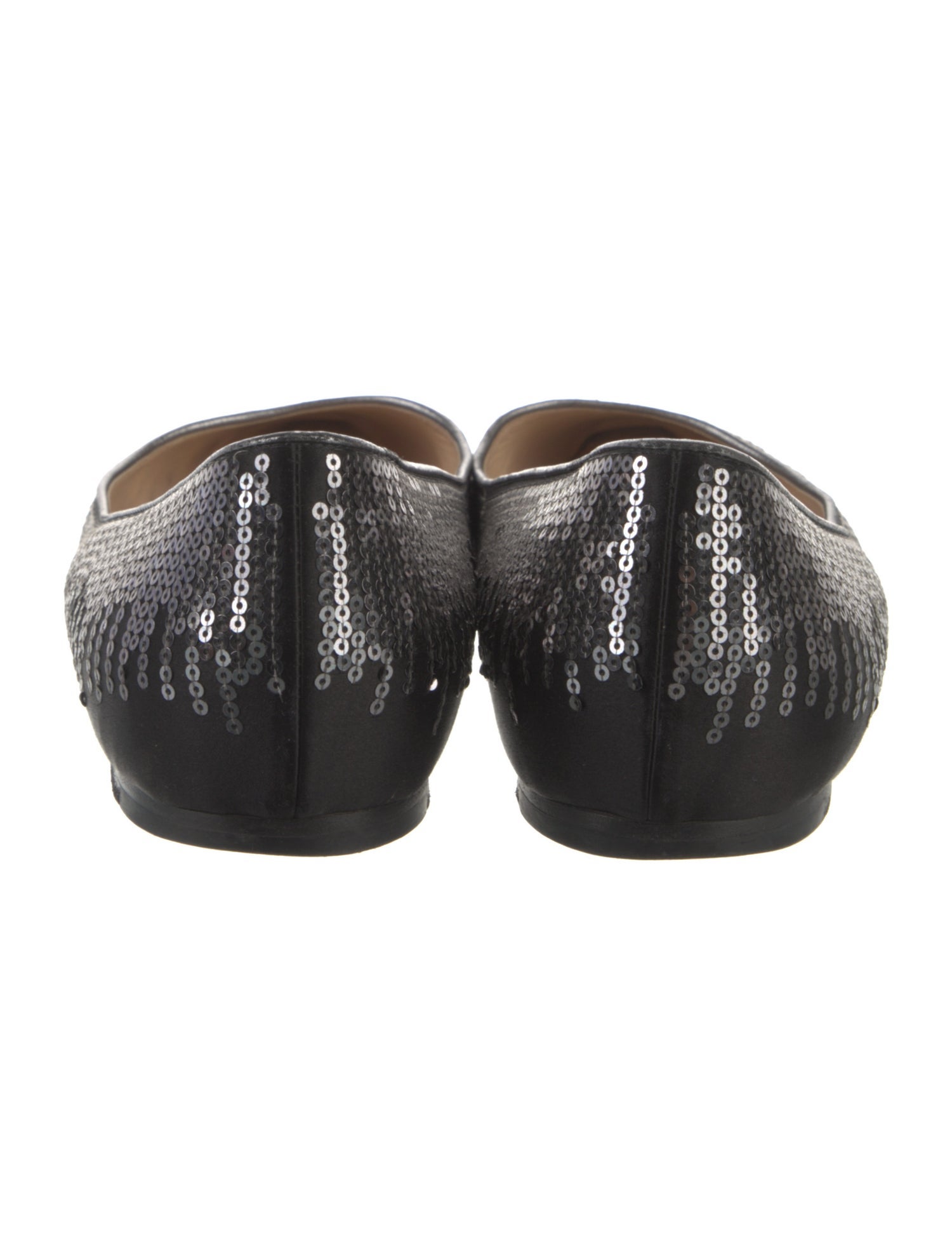 Jimmy Choo Satin Sequin Embellishments Flats