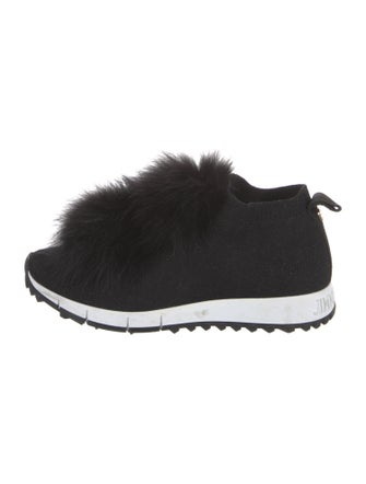 Jimmy Choo Fur Trim Sneakers