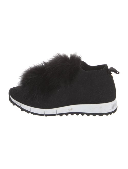 Jimmy Choo Fur Trim Sneakers