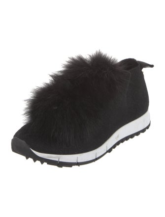 Jimmy Choo Fur Trim Sneakers