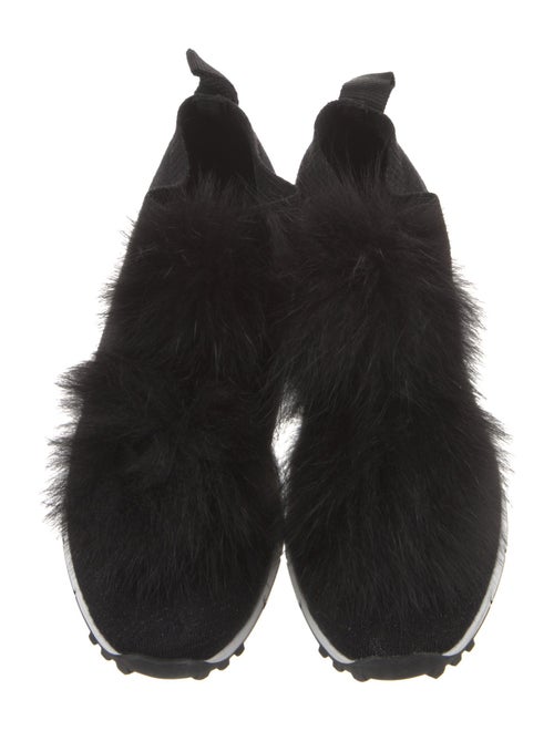 Jimmy Choo Fur Trim Sneakers
