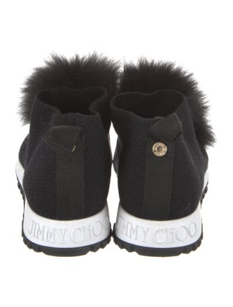 Jimmy Choo Fur Trim Sneakers