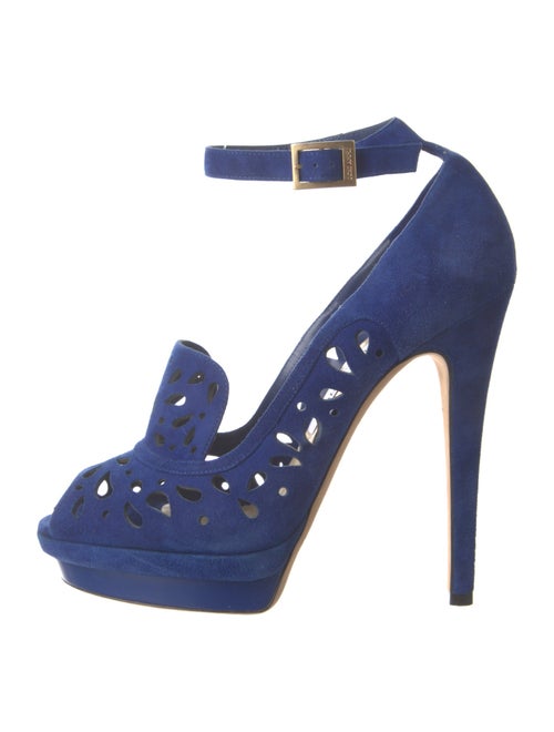 Jimmy Choo Suede Cutout Accent Pumps