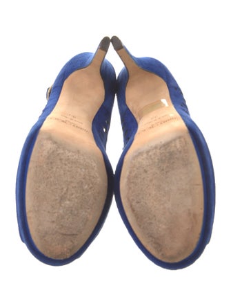 Jimmy Choo Suede Cutout Accent Pumps