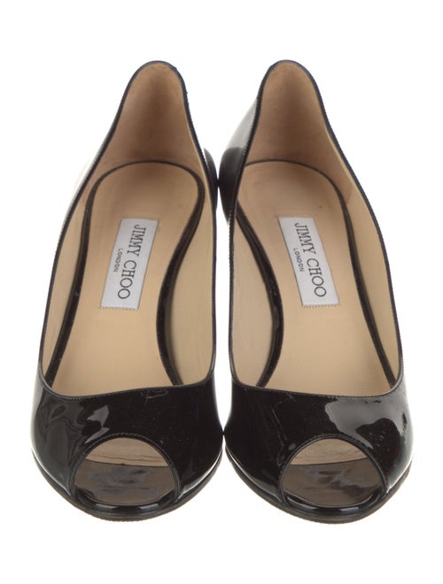 Jimmy Choo Patent Leather Striped Pumps