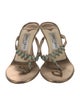 Jimmy Choo Leather Crystal Embellishments Flip Flops
