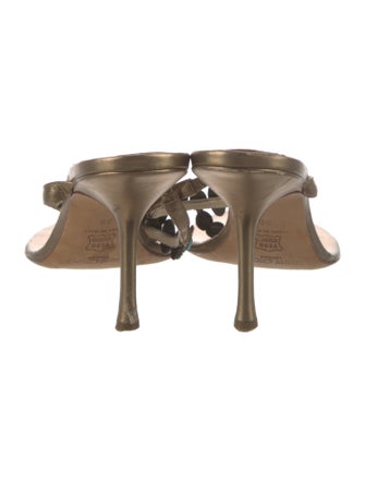 Jimmy Choo Leather Crystal Embellishments Flip Flops