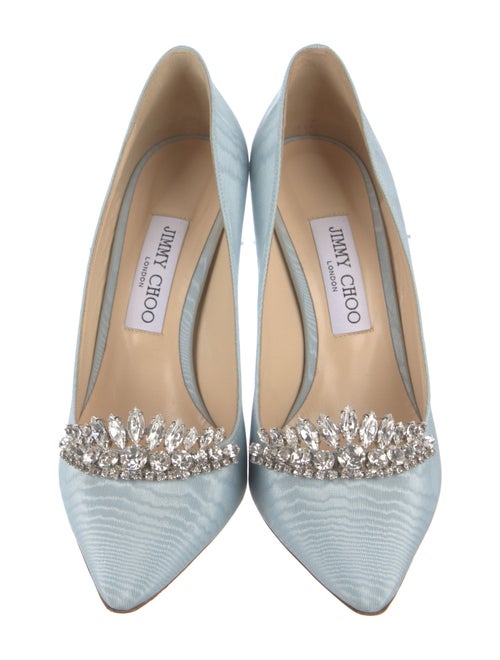 Jimmy Choo Canvas Crystal Embellishments Pumps