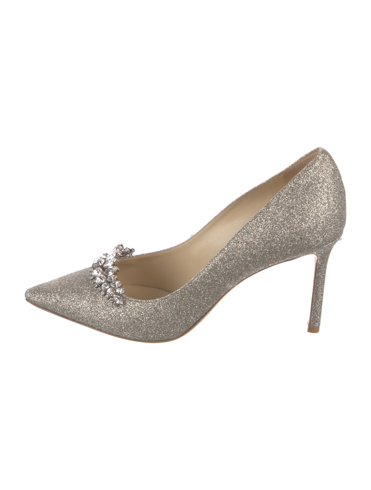 Jimmy Choo Leather Glitter Accents Pumps