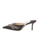 Jimmy Choo Satin Crystal Embellishments Mules