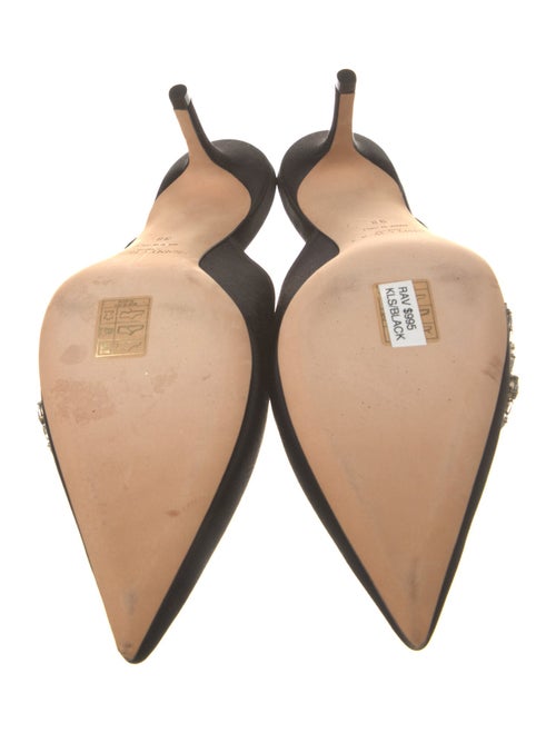 Jimmy Choo Satin Crystal Embellishments Mules