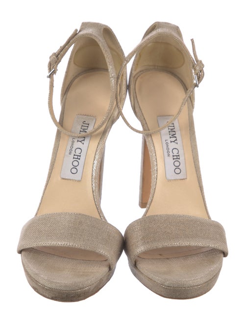 Jimmy Choo Canvas Animal Print Sandals