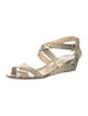 Jimmy Choo Embossed Leather Animal Print Sandals