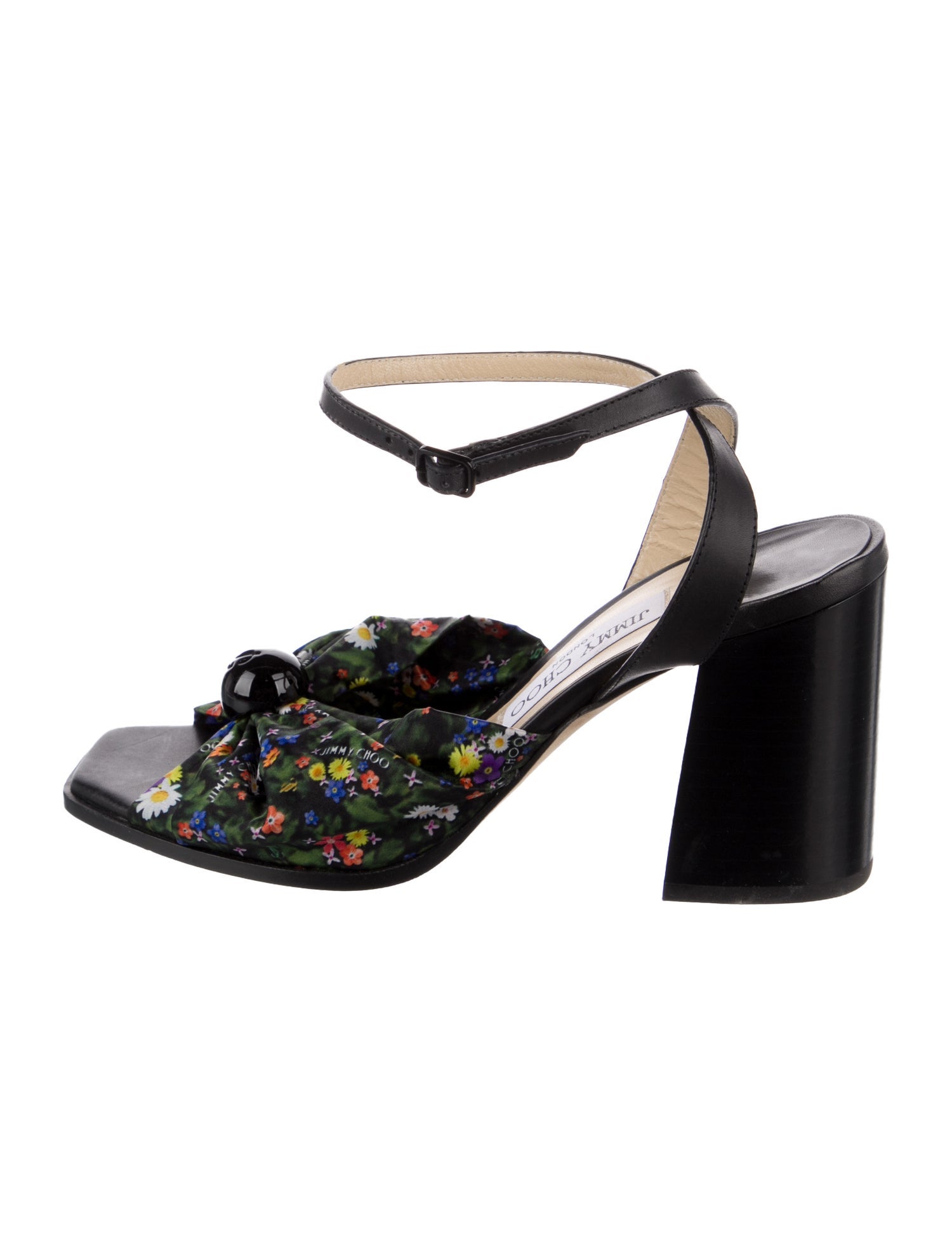 Jimmy Choo Floral Print Slingback Sandals