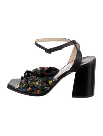 Jimmy Choo Floral Print Slingback Sandals
