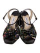 Jimmy Choo Floral Print Slingback Sandals