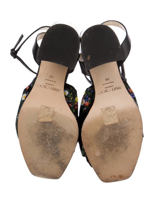 Jimmy Choo Floral Print Slingback Sandals