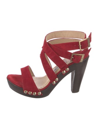 Jimmy Choo Suede Colorblock Pattern Pumps