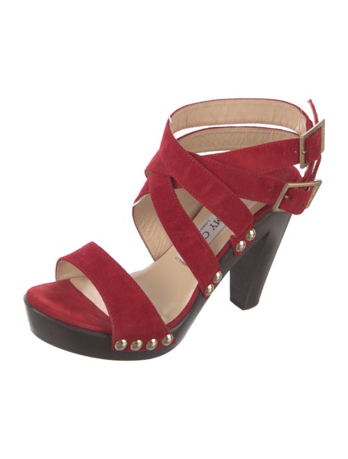 Jimmy Choo Suede Colorblock Pattern Pumps